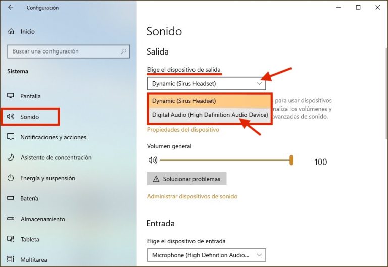 C Mo Cambiar El Dispositivo Predeterminado De Salida De Sonido En